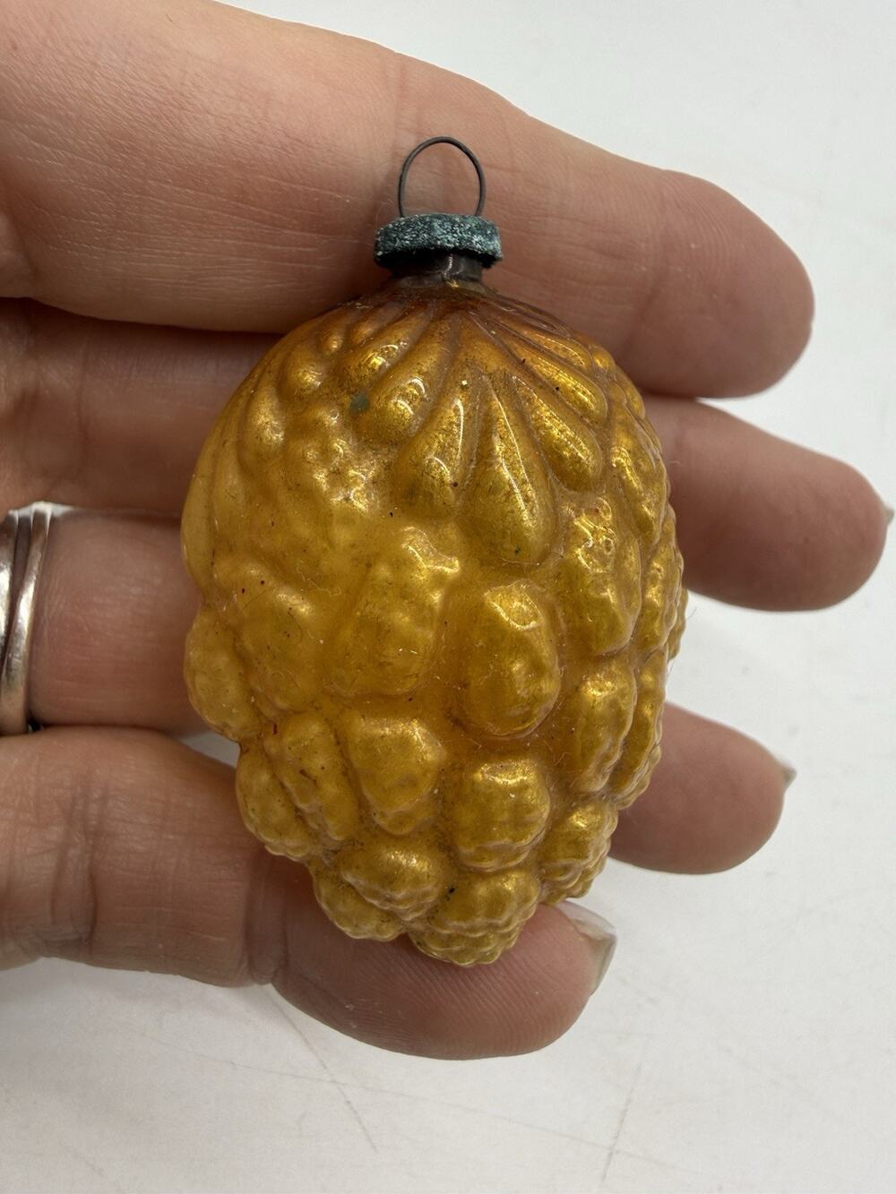 Vintage Glass Cluster BERRY Pineapple Feather Tree Mini Christmas Ornament Japan